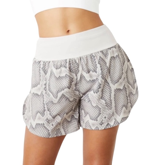 Varley Pants - Varley “Derby” Snakeskin Print Gym Running Shorts (AA)